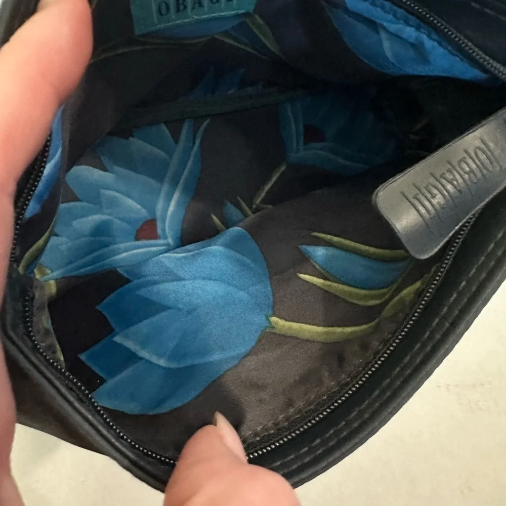 Nylon Obagi makeup bag green